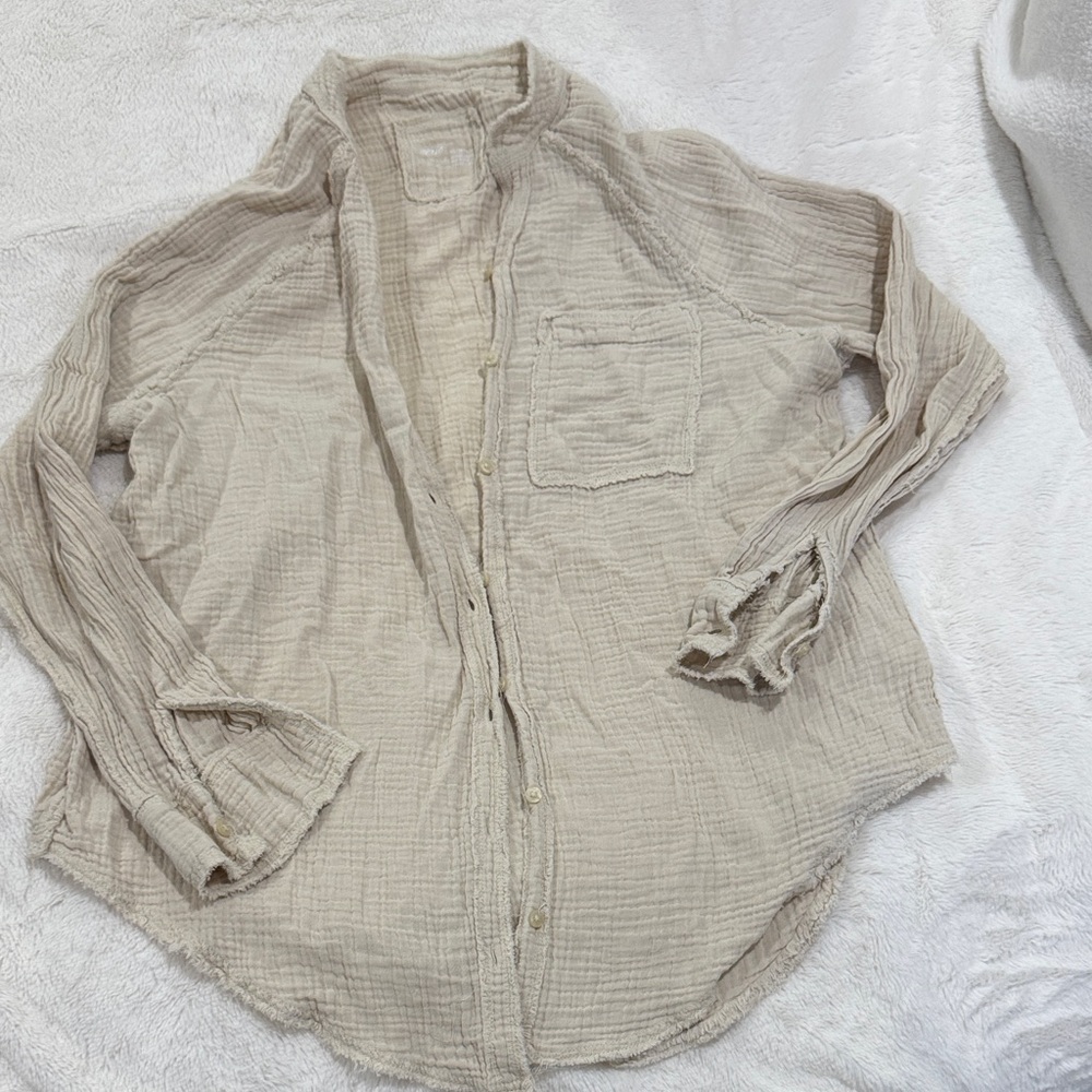 Aerie Textured Beige Top